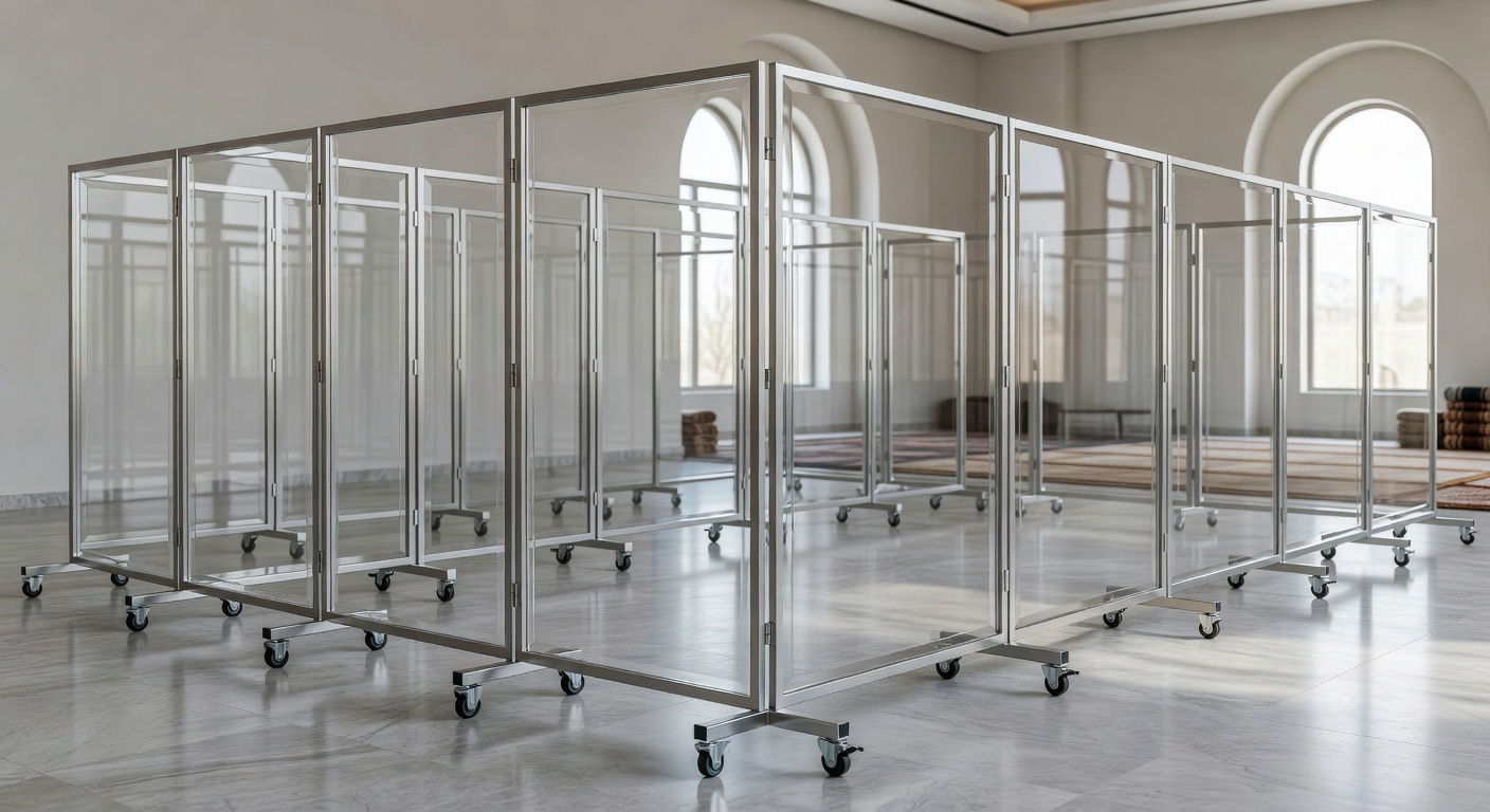 Pembatas Shaf Akrilik untuk Masjid Modern: Solusi Rapi, Mudah Dipindah, dan Tetap Estetik Saat Ruang Ibadah Multifungsi