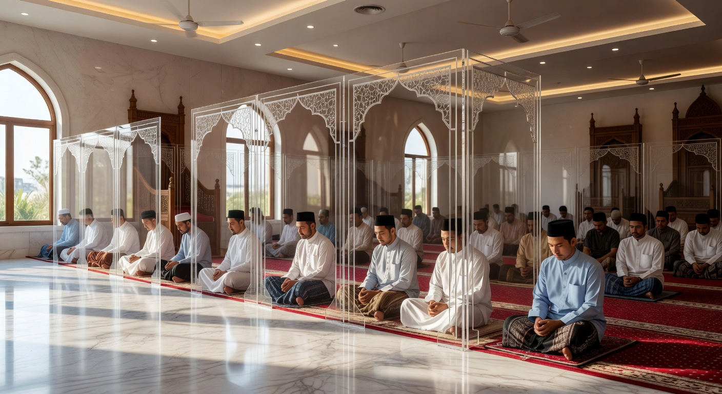 Pentingnya Pembatas Shaf Akrilik untuk Estetika dan Ketertiban Masjid Modern