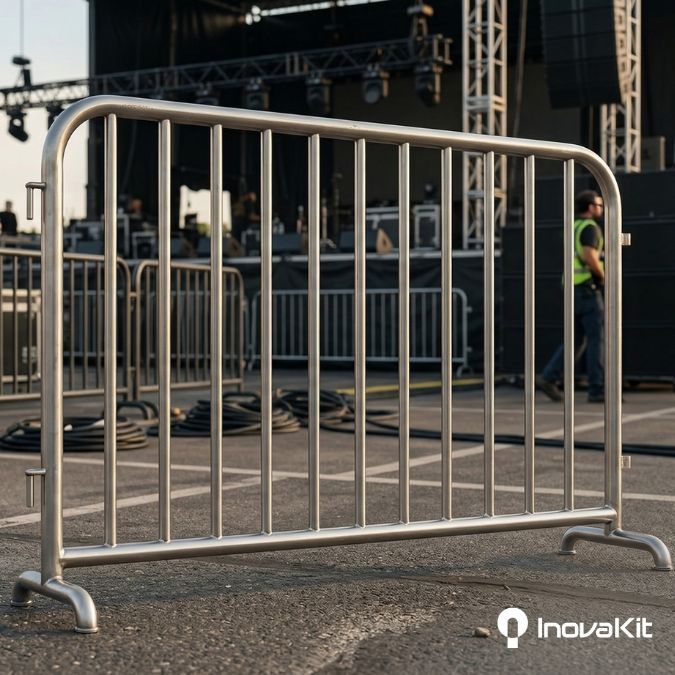 Stok gudang crowd barrier stainless siap kirim