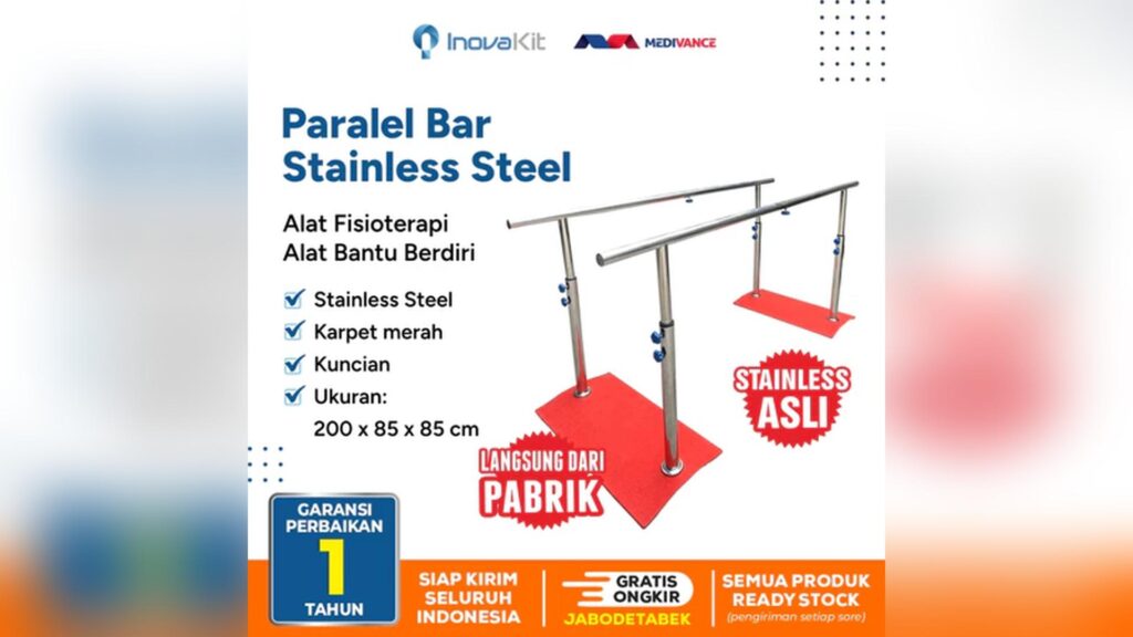 parallel bar fisioterapi stainless steel inovakit Galeri 1