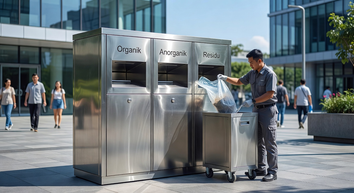 Strategi Pengelolaan Limbah Area Publik: Mengapa Sistem Pemilahan InoxTrash 3-in-1 Menurunkan Biaya Operasional Kebersihan