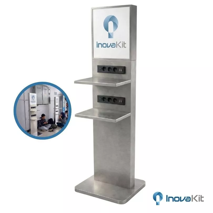 Tempat Charger HP Stainless InovaKit - Box Charger Station Public Premium