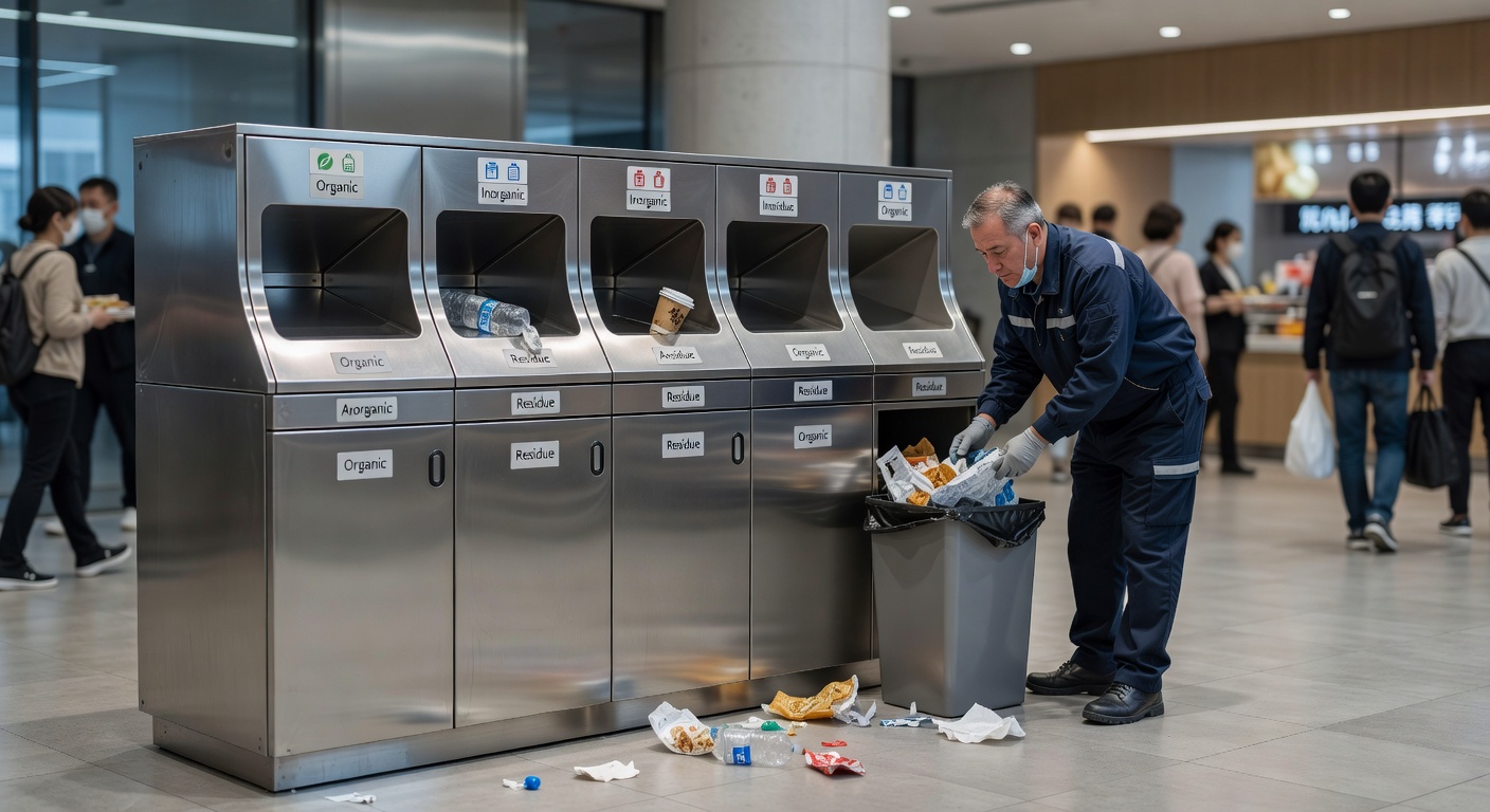 Tempat Sampah Stainless 3 in 1 atau 4 in 1 untuk Area Publik? Kesalahan Pemilahan yang Diam-Diam Menambah Biaya Kebersihan Gedung